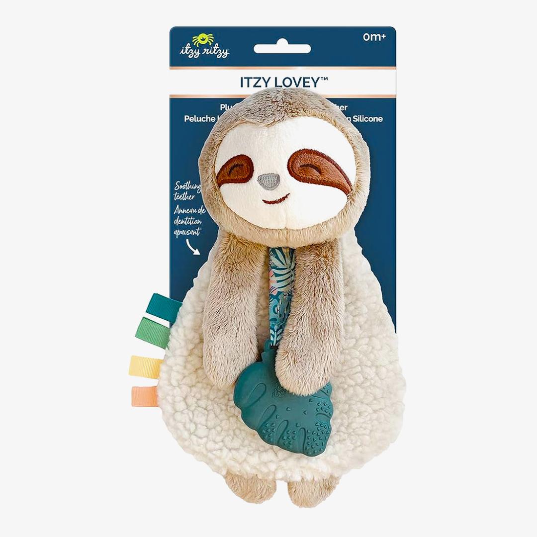 Sloth Plush with Silicone Teether Toy