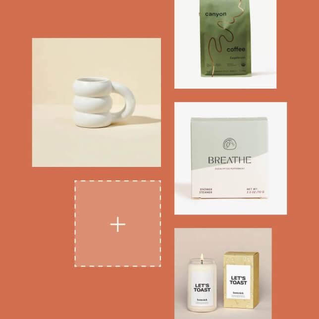 Curating your own gift selection is easy with our box-builder.