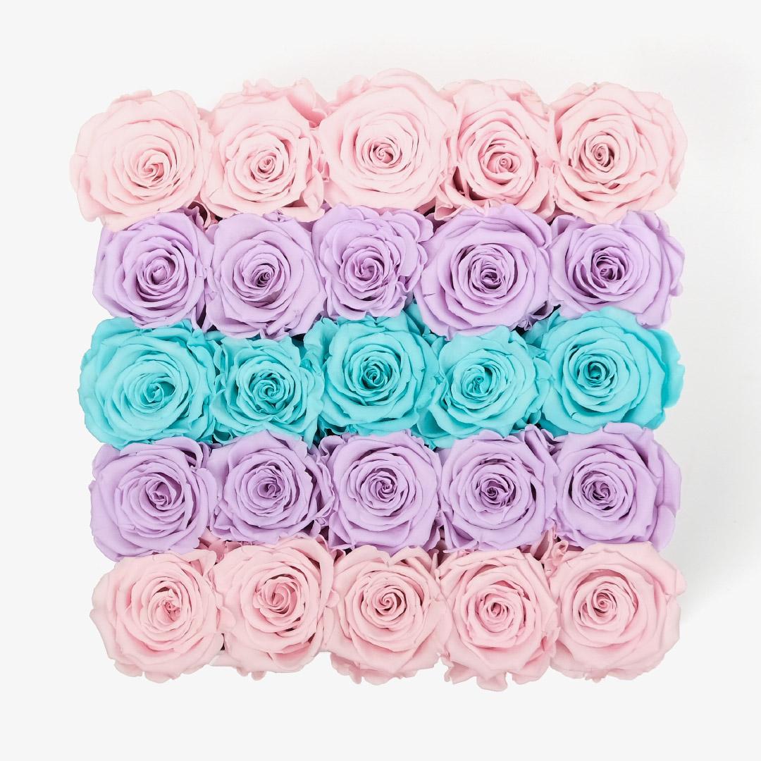 X-Large Square Ombre - Pastel Ombre Rose - White Box