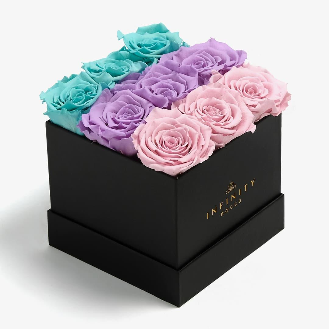 Medium Ombre Box - Pastel Ombre Rose - Black Box