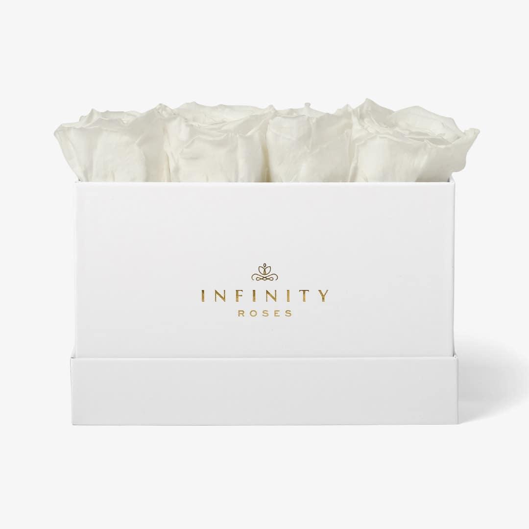 Small Rose Box - White Rose - White Box