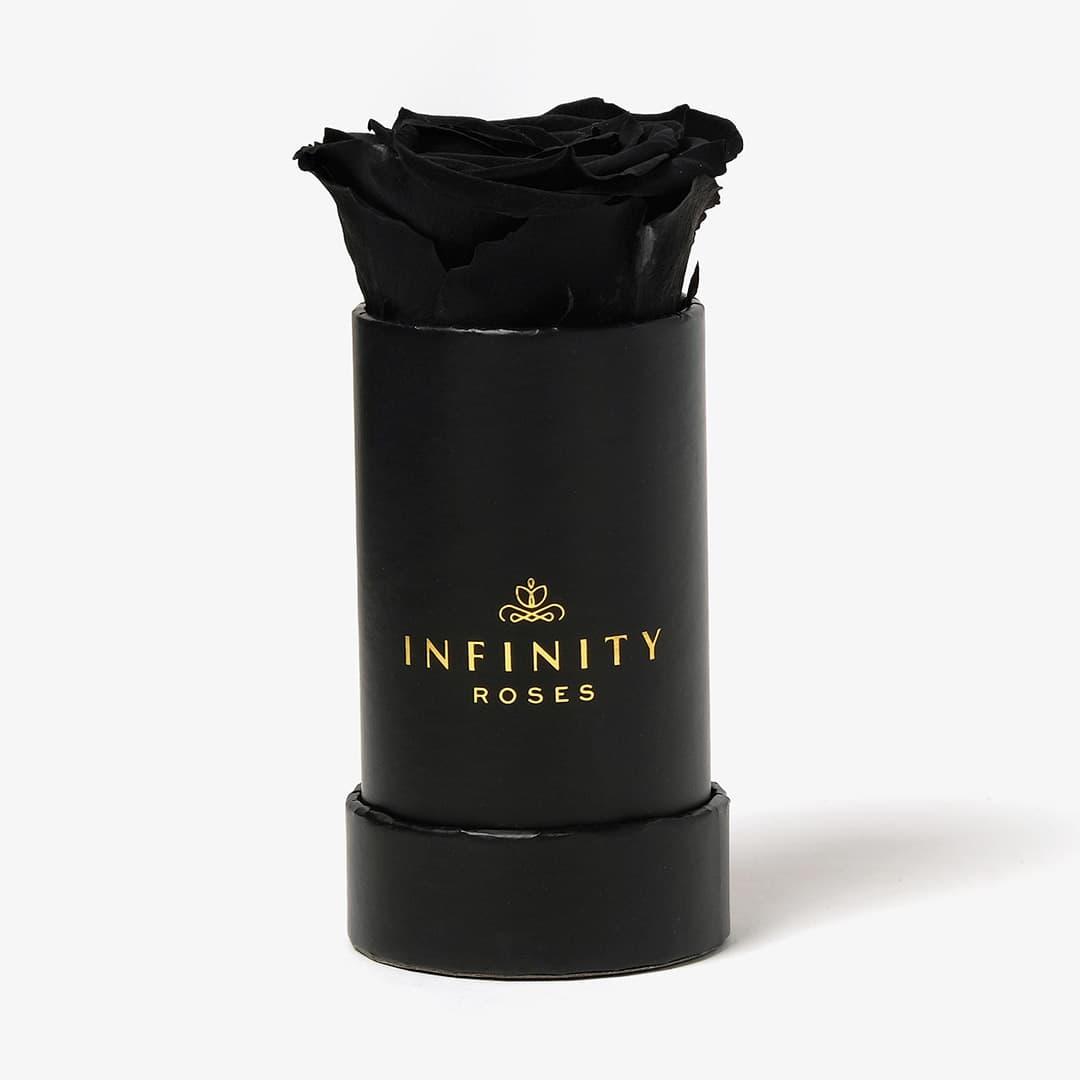 Single Rose Box - Black Rose - Black Box