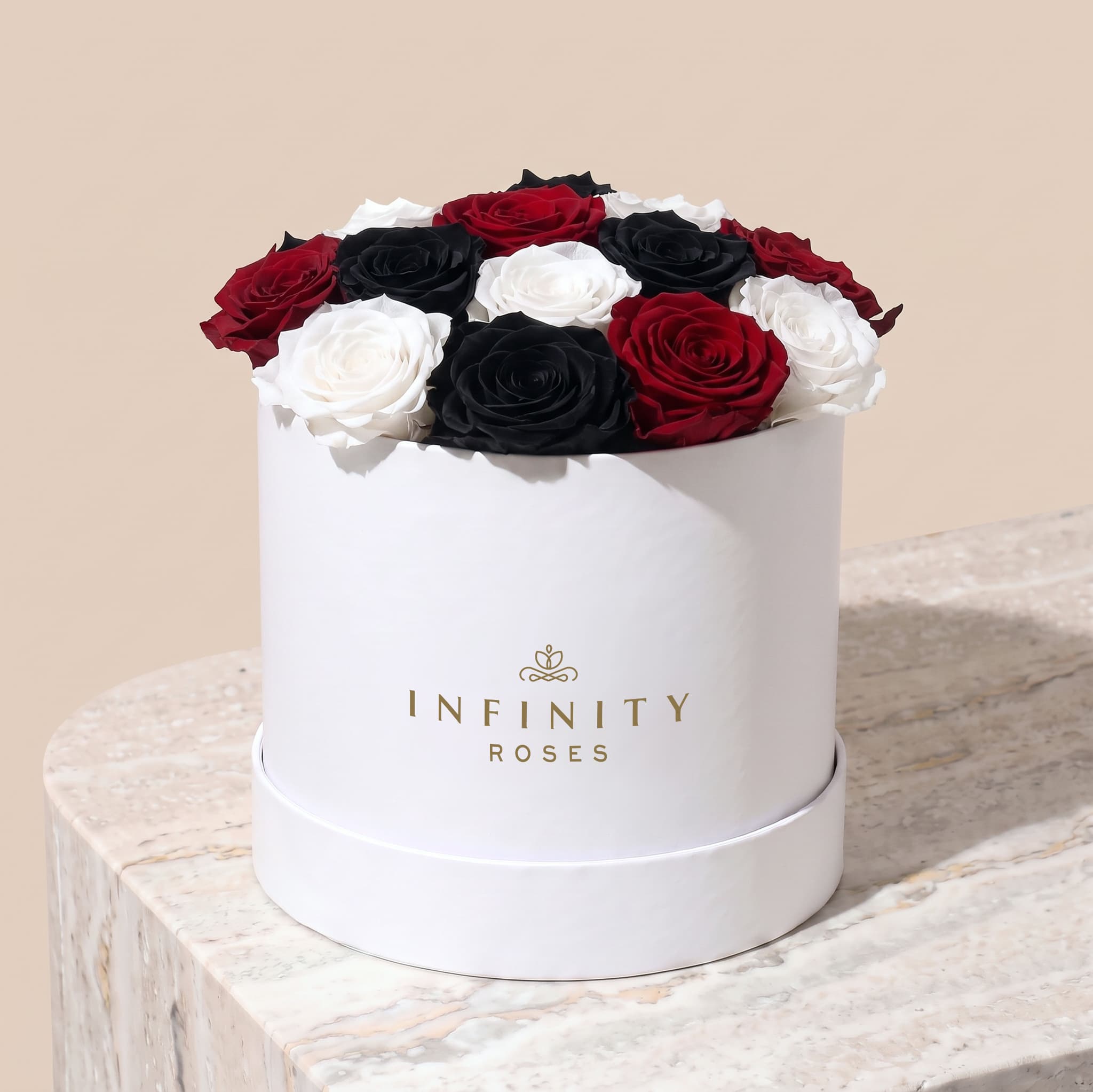 Large Bloom Rose Box - Opera Rose - White Box