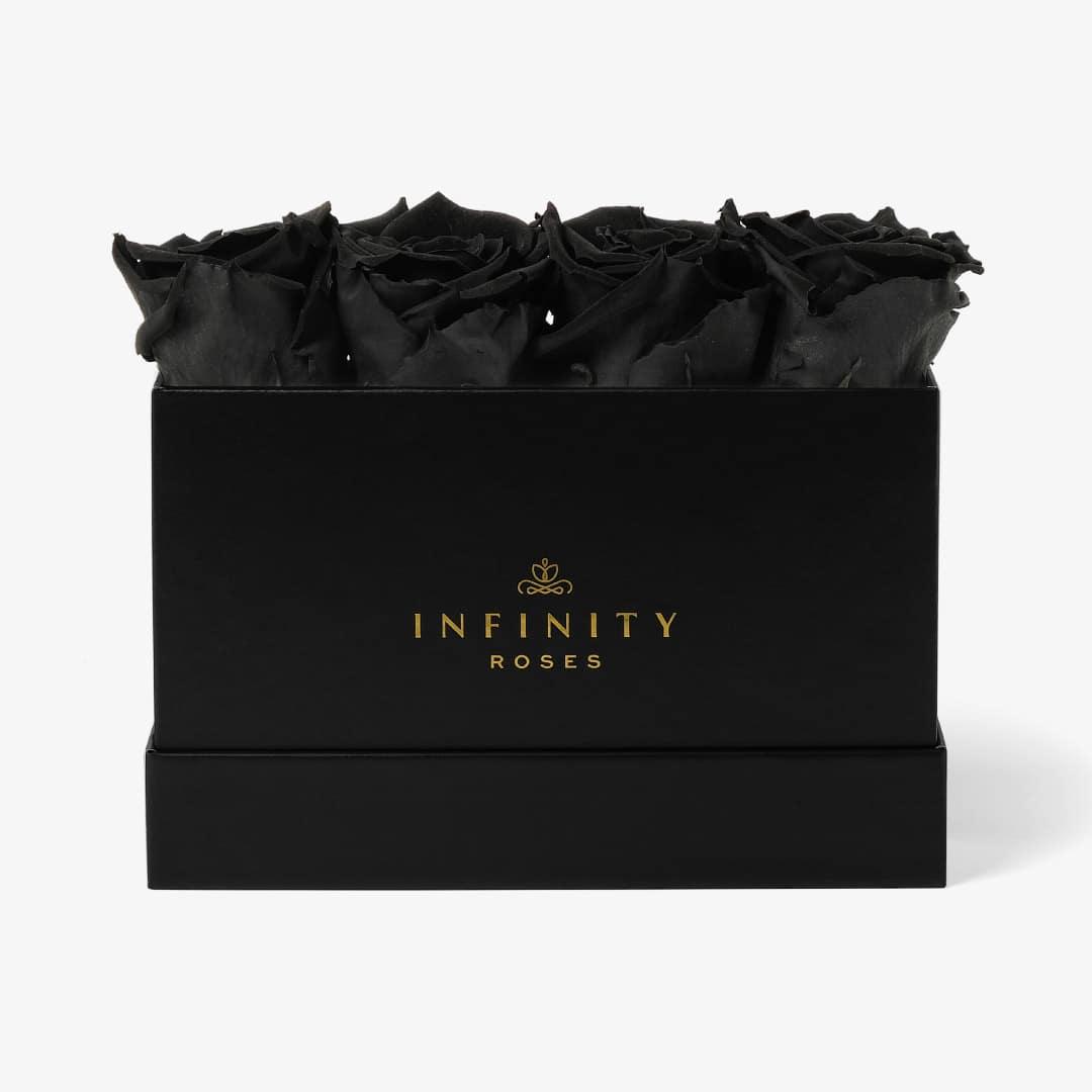 Small Rose Box - Black Rose - Black Box